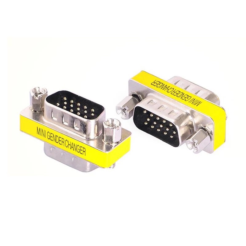 DB15 VGA Connector Mini Gender Changer Adapter 15 Pin Joint Serial Port ...