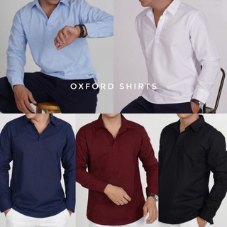 เสื้อเชิ้ตคอปก คอผ่าหน้า ✨ oxford shirts เสื้อผ้าผู้ชาย