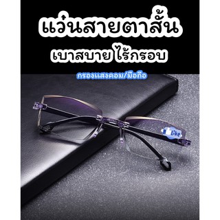 ภาพหน้าปกสินค้าแว่นสายตา สายตาสั้น ไร้ขอบ กรองเเสงสีฟ้า เเสงมือถือ แสงคอม พร้อมส่ง ซึ่งคุณอาจชอบราคาและรีวิวของสินค้านี้