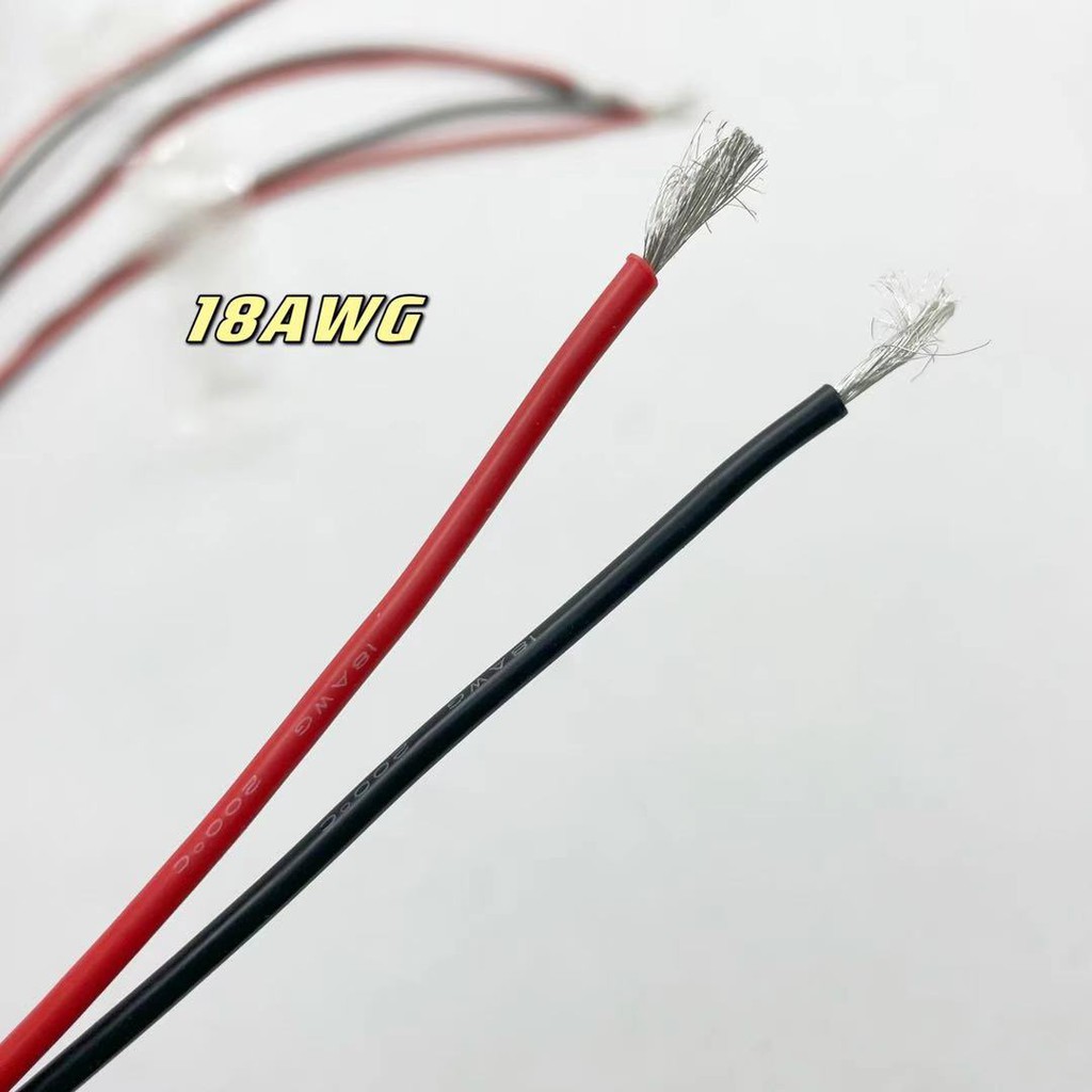 สายไฟดำแดง-แดงดำ-12awg-24awg-สายไฟซิลิโคน-ทนต่อความร้อนได้สูง-ขายเป็นเมตร