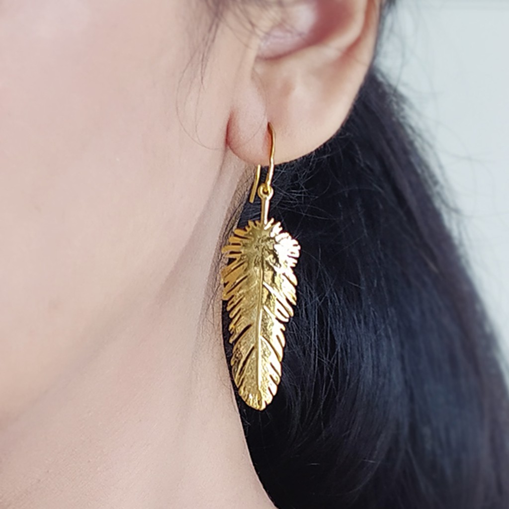 aztique-ต่างหูขนนก-feather-earrings-gift-jewelry-ต่างหู-msa