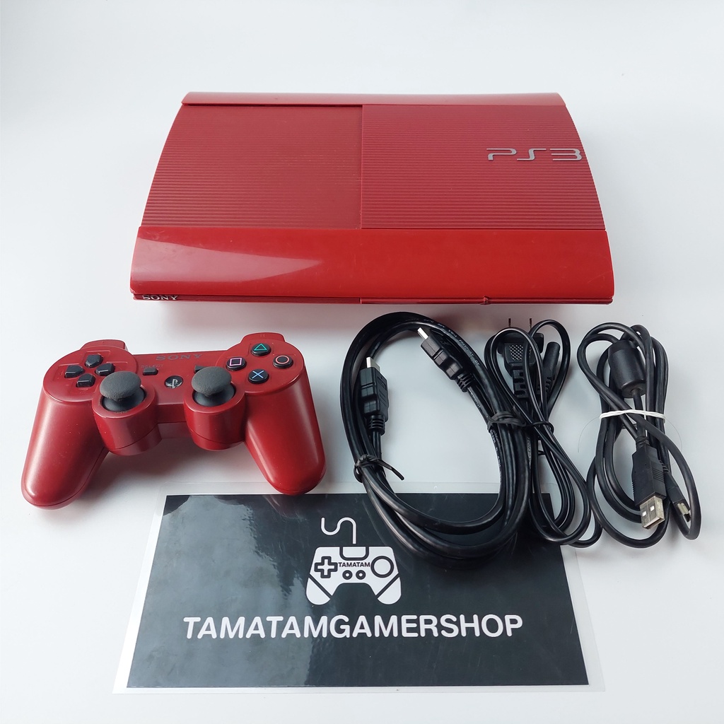 เครื่องเกม PS3 Slim 320GB / PS3Superslim500GB สะสมสีแดงพิเศษScarlet Red ...
