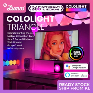 Cololight TRIANGLE แผงไฟ 3 แผง และแผงไฟ 6 แผง ทรงเรขาคณิต สร้างสรรค์ สําหรับผู้เริ่มต้น