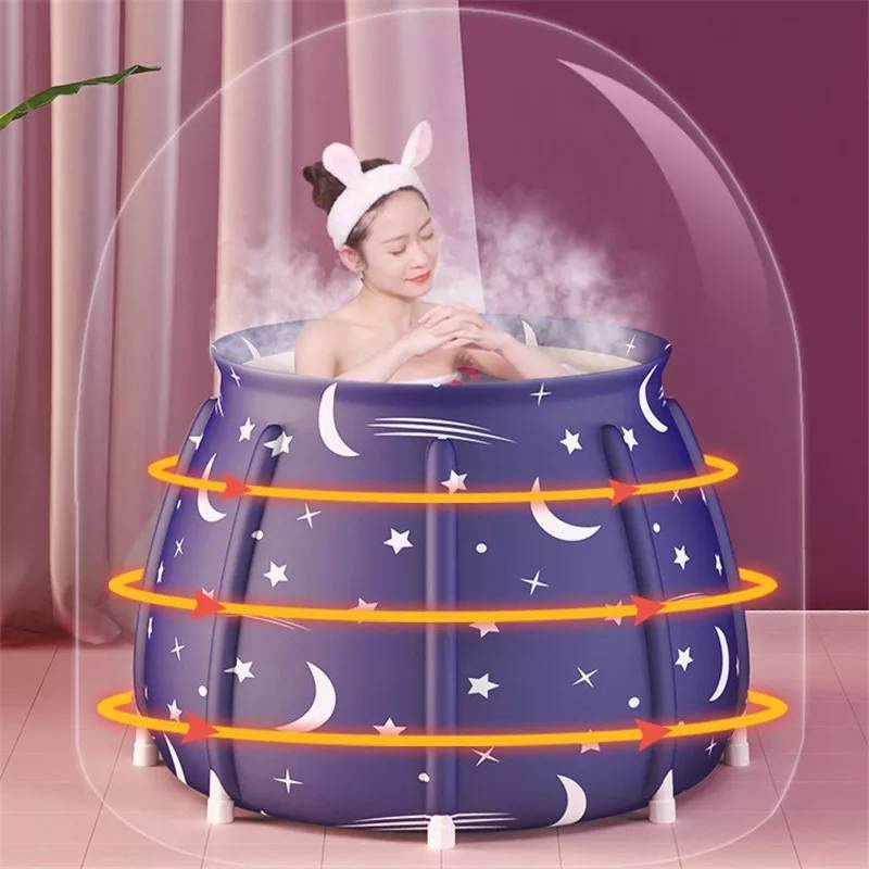 Folding Bathing Bucket อ่างอาบน้ำแบบพับเก็บได้ ใช้ได้ทั้งเด็กและผู้ใหญ่ ...