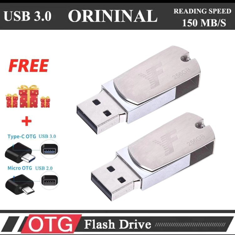ราคาและรีวิวแฟลชไดร์ฟ แฟลชไดร์ Flash drive Flashdrive 8GB16GB32GB64GB128GB256GB ดิสก์U อุปกรณ์จัดเก็บข้อมูล ของแท้ความเร็วสูงUSB3.0