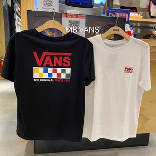 (พร้อมส่ง) Vans Vans เสื้อยืดแขนสั้นลําลอง ลายตารางหมากรุก แฟชั่นฤดูร้อน สําหรับผู้ชาย