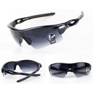 แว่นตาจักรยาน กันแสง UV 400 (สีเทา/ดำ) ฟรี ถุงผ้าใส่เเว่น