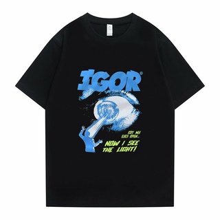 [S-5XL] เสื้อยืด ผ้าฝ้าย พิมพ์ลาย Golf Wang Igor Tyler The Creator Rapper สีดํา สไตล์ฮิปฮอป แฟชั่นฤดูร้อน สําหรับผู้ชาย