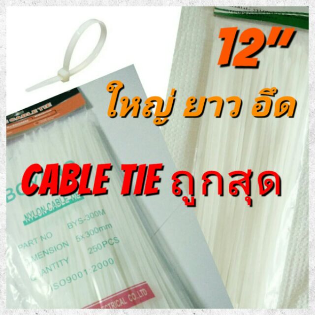 cable-tie-5-300mm-เคเบิ้ลไทร์-สายรัด-หนวดกุ้ง-พลาสติก-ถุงละ100-เส้น-ที่รัดสายไฟ-สายรัดพลาสติกไนลอน-diy-ส่งไว-ราคาถูก