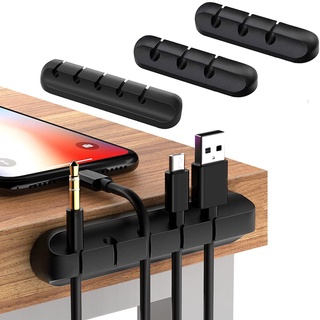 Silicone USB Cable Organizer Stand Desk Tidy Management Clip Mouse Keyboard Stand Headphone Cable Organizer