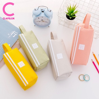 CLAFELOR-กระเป๋าเครื่องเขียน กระเป๋าใส่ปากกา ทำจากผ้าโพลีเอสเตอร์ สกรีนโลโก้ รุ่น LC-3D มี 6 สี พร้อมส่งจากไทย
