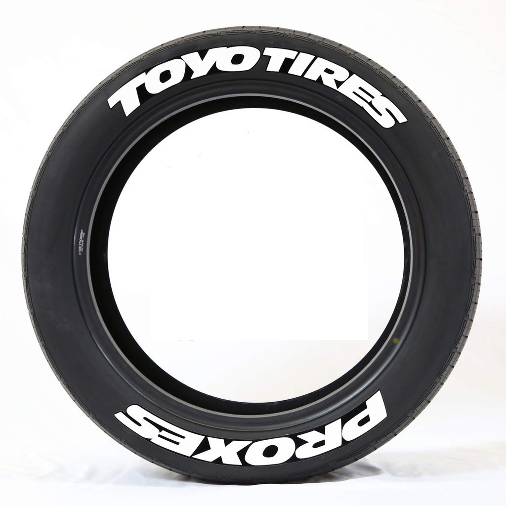 ราคาและรีวิวTOYO TIRES PROXES Universal personality car sticker tire sticker Wheel Sticker Motorcycle 3D English letter