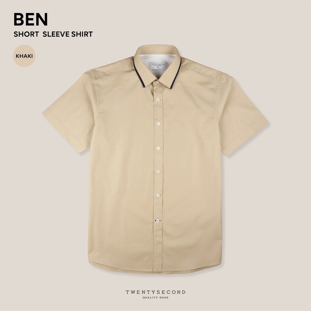 ภาพหน้าปกสินค้าTWENTYSECOND เสื้อเชิ้ตแขนสั้น ผ้าคอตต้อน รุ่น Ben Short Sleeves shirt - สีกากี / Khaki จากร้าน twentysecond_official บน Shopee