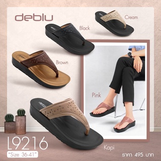 สินค้า 🎪พร้อมส่ง🎪 รองเท้าแตะผู้หญิง รองเท้าหูคีบ ทนทาน ใส่สบาย รองเท้าแตะเพื่อสุขภาพ DEBLU รุ่น L9216
