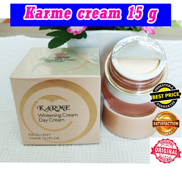 karme-ครีมคาเม่-แท้100-ครีมกลางวัน-15-กรัม-karme-day-cream-ปรับผิวหน้าขาว-กระจ่างใส-ไร้ริ้วรอย-และจุดด่างดำ