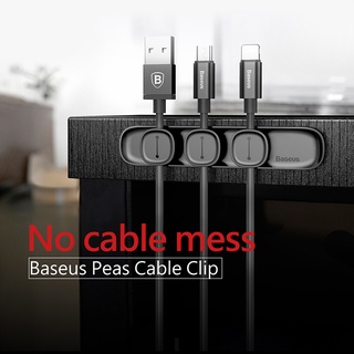 Baseus คลิปซิลิโคนแม่เหล็กสําหรับจัดเก็บสายเคเบิ้ล Usb