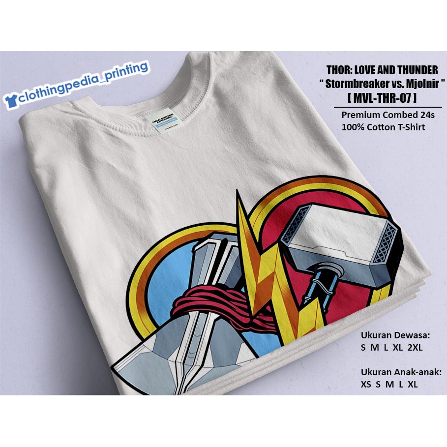 thor-love-and-thunder-stormbreaker-เทียบกับ-เสื้อยืด-ลาย-mjolnir-น่ารัก-สําหรับคู่รัก