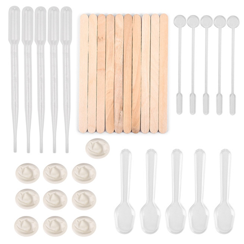 SIY 35 Pcs Resin Mold Tools Dropper Stirring Rod Finger Cots for DIY