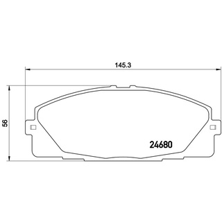 ผ้าดิสเบรคหน้า TOYOTA HIACE COMMUTER KDH200 KDH222 TRH122 TRH223 LH202 LH222 2004-2019 GDB7693 TRW