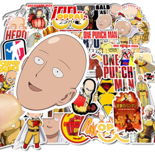 สติกเกอร์ One punch man วันพันช์แมน sticker กันน้ำรูปแบบที่แตกต่างกัน, 49 ชิ้น