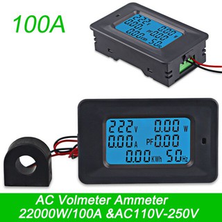 Wattmeter Tester Detector AC 220V 100A 22000W Voltmeter Ammeter Current Amps Volt  iTeams ระบบดิจิตอล มิเตอร์