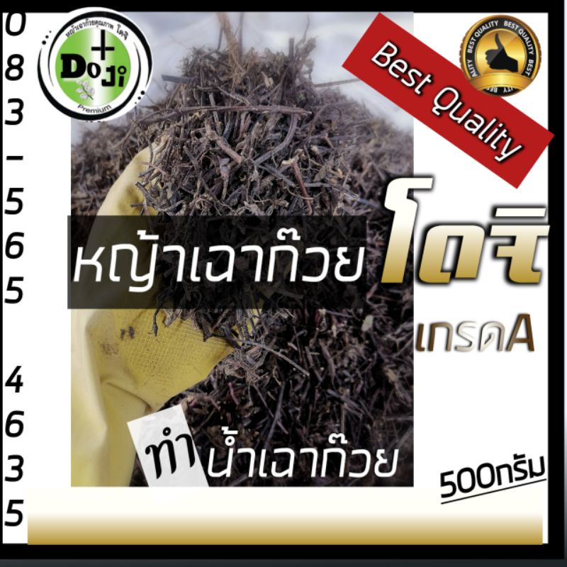 หญ้าเฉาก๊วย-ก้าน-เกรดa-โดจิ-ต้มน้ำเฉาก๊วยดื่ม-500กรัม