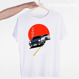 เสื้อยืดผ้าฝ้ายพิมพ์ลาย Drift เสื้อยืดแขนสั้น คอกลม พิมพ์ลายอนิเมะญี่ปุ่น Ae86 Initial D แฟชั่นสําหรับผู้ชาย 2022