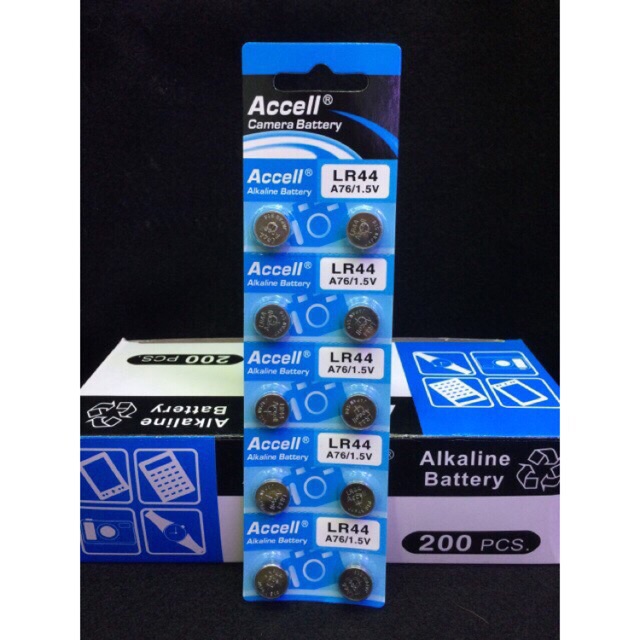 ถ่านกระดุม Accell LR44 แผง 10 ก้อน | Shopee Thailand