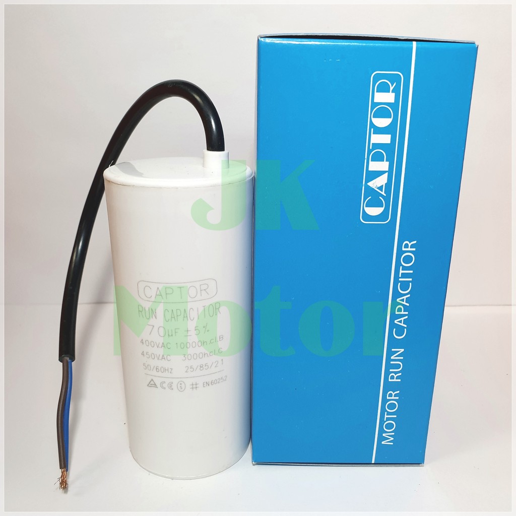 คาปาซิเตอร์รัน Run Capacitor CAPTOR ขนาด 55uF 60uF 70uF 80uF 90uF 100uF ...
