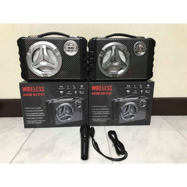 ลำโพงคาราโอเกะ-บลูทูธ-รุ่น-kts-1019-สุ่มลาย-แบบพกพาสะดวกมีหูหิ้ว-ราคานี้ไม่แถมไมค์