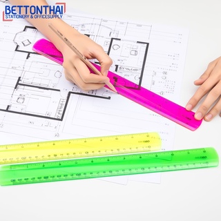 Deli G00302 Ruler ไม้บรรทัดแฟนซี 30 CM คละสี 1 ชิ้น อุปกรณ์การเรียน ไม้บรรทัดนักเรียน ไม่บรรทัด school office