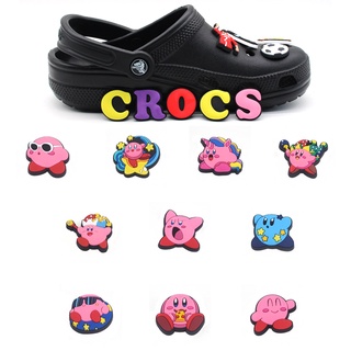 จี้การ์ตูนกราฟฟิตี้น่ารัก PVC สีชมพู สําหรับตกแต่งรองเท้า Crocs เหมาะกับของขวัญ ขายส่ง