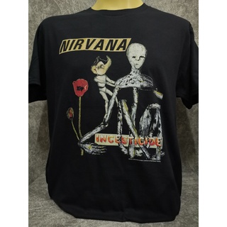 เสื้อยืดโอเวอร์ไซส์เสื้อวงนำเข้า Nirvana ‎Incesticide Kurt Cobain Sonic Youth Grunge Retro Style Vintage Gildan T-ShirtS