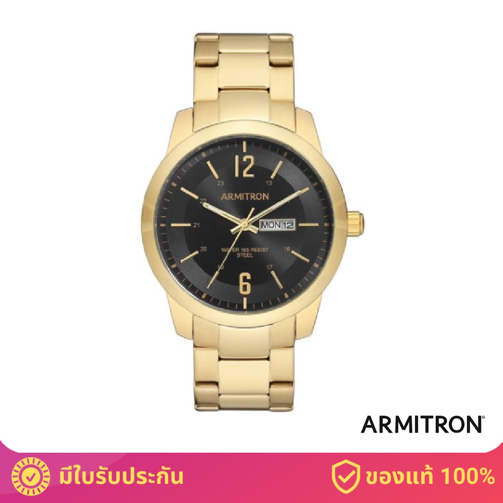 armitron-ar20-5309bkgp-p19-นาฬิกาข้อมือผู้ชาย-สายสแตนเลส-สีทอง