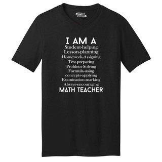 ขายดี เสื้อยืดลําลอง แขนสั้น คอกลม พิมพ์ลาย I Am A Math Teacher ELiebd61LOnpnl55 สไตล์คลาสสิก สําหรับผู้ชาย