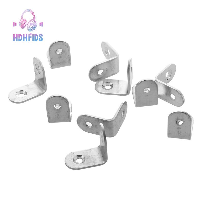 10 Pieces Stainless Steel Round Corner Angle Iron Shees Two Holes 25 X ...