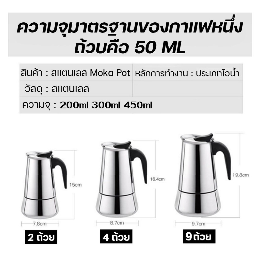 กาต้มกาแฟสด-สแตนเลส-moka-pot-เครื่องชงกาแฟสด-แบบปิคนิคพกพา-กาต้มกาแฟสดแบบพกพาสแตนเลส-หม้อต้มกาแฟแบบแรงดัน