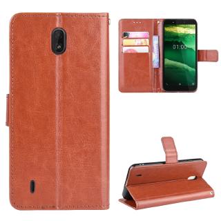 เคสโทรศัพท์หนัง pu แบบพลิกได้สไตล์ย้อนยุคสําหรับ nokia c 1