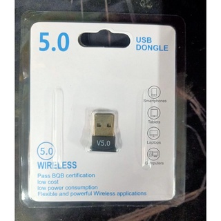 ส่งจากไทย ตัวรับสัญญาณบลูทูธ USB Bluetooth 5.0 V5.0 Adapter เครื่องรับบูลทูธสเตอริโอ สำหรับ PC Notebook USB Dongle