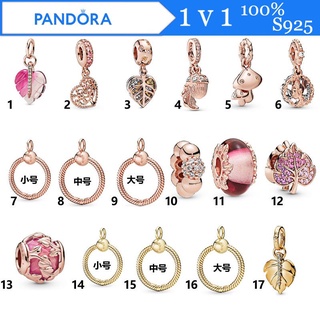 Pandora สร้อยข้อมือ ลูกปัด เงินสเตอร์ลิง S925 ลายตัวอักษร เคลือบสี ของขวัญวันเกิด สําหรับผู้หญิง DIY p825