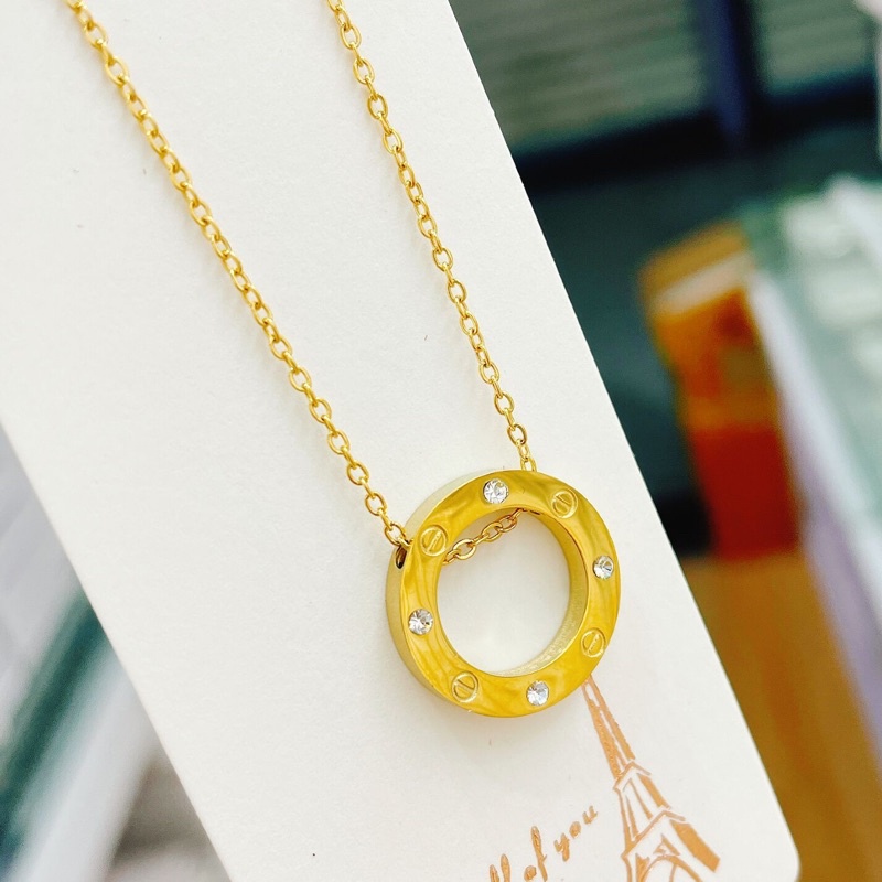 มีหลายแบบ-สร้อยคอแฟชั่น-สร้อยคอ14k-stainless-steel-งานสแตนเลสแท้-ไม่ลอกไม่ดำ-เครื่องประดับสไตล์เกาหลี