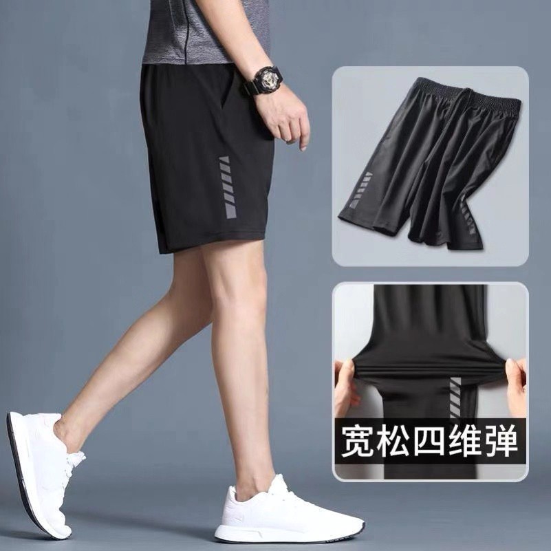 ใหม่-fashion-clothes1-กางเกงวอร์มชาย-กางเกงขาสั้นกางเกงกีฬา-ทรงขาจั๊ม-สีดำ