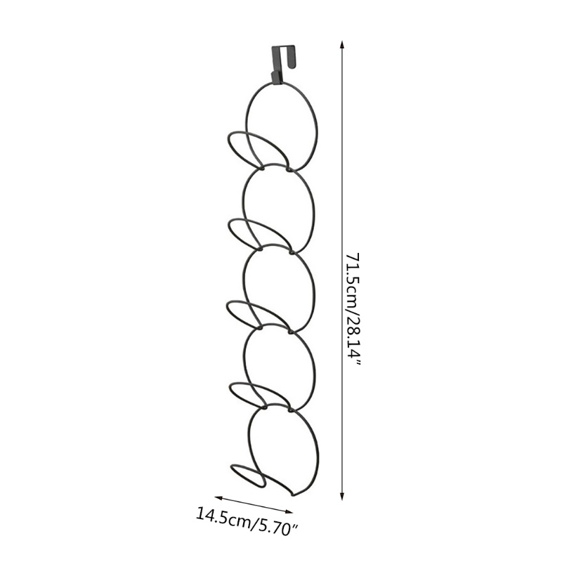 aotoo-ชั้นวางหมวก-แบบ-5-ห่วง-สําหรับติดผนัง-ประตู-ตู้เสื้อผ้า-ห้องครัว-ห้องนอน-หอพัก