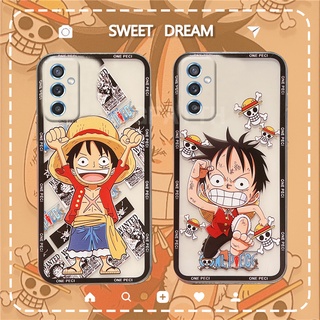 ใหม่ เคสโทรศัพท์มือถือแบบนิ่ม ใส กันรอยเลนส์กล้อง ลายการ์ตูนลูฟี่น่ารัก แฟชั่น สําหรับ Samsung Galaxy S23 FE A05S A05 A54 A24 A34 A14 4G 5G 2023 GalaxyS23FE