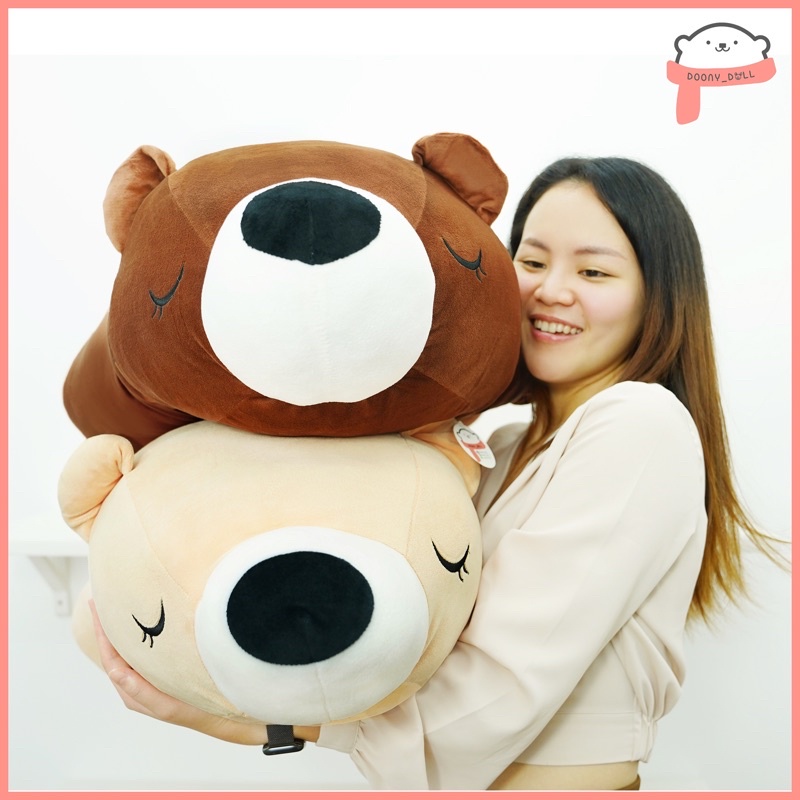 รูปภาพของพร้อมส่ง   ตุ๊กตาหมีขี้เซา110cm (35นิ้ว) (วิธีวัดดูในคลิปวีดีโอ)ลองเช็คราคา