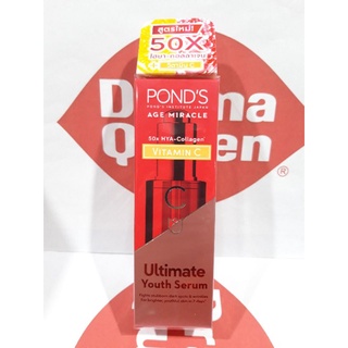 ❤️ถูก❤️ Ponds Age Miracle Ultimate Youth Serum 30g 50X Hya-Collagen + 50X Vitamin C Ethyl