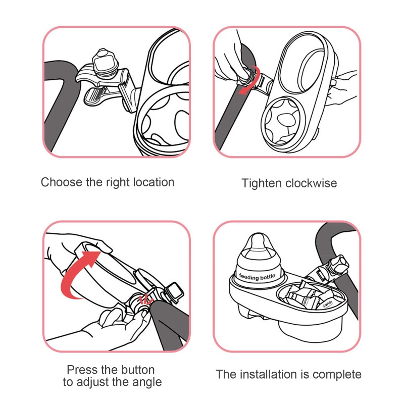 live-universal-stroller-tray-stroller-cup-holder-stroller-tray-clamp-grip