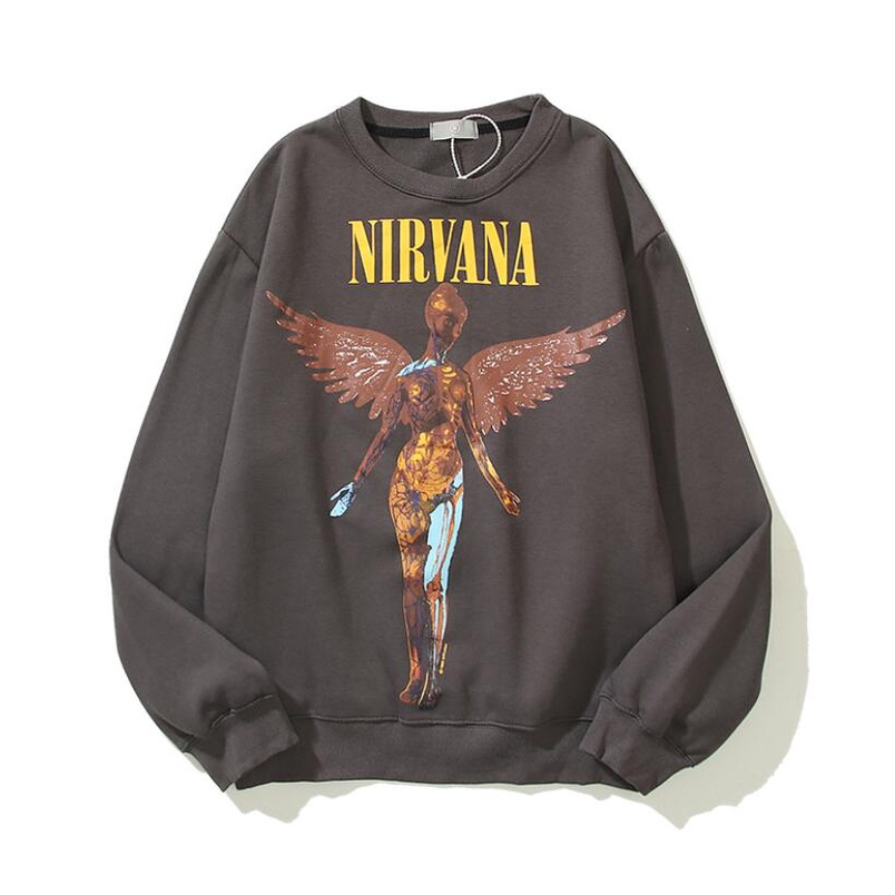 ภาพหน้าปกสินค้า**Spot** Nirvana เสื้อสเวตเตอร์สําหรับ Unisex แขนยาวคอกลมทรงหลวม จากร้าน 1579168681.th บน Shopee