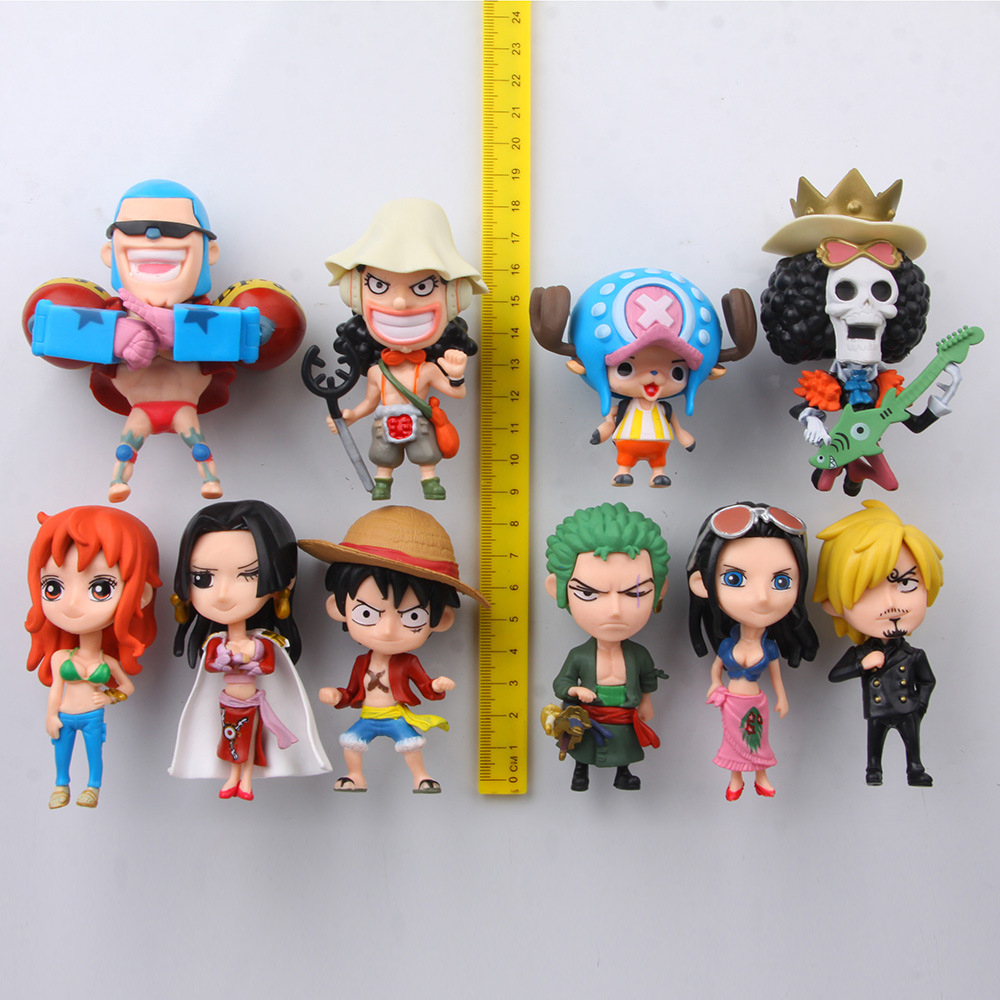 10-pcs-ชุดสติกเกอร์แม่เหล็กตกแต่ง-one-piece-กลุ่มโจรสลัดหมวกฟางแม่เหล็กตู้เย็นสามมิติสติกเกอร์ข้อความ