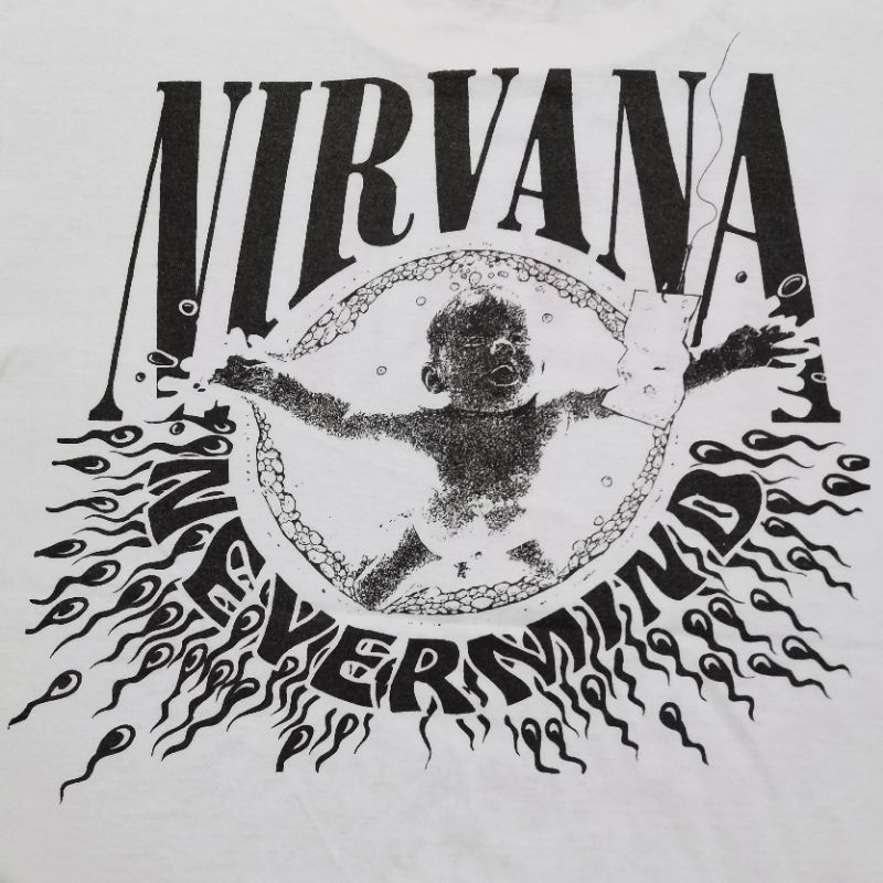 เสื้อวง-nirvana-naver-mine-เสื้อวินเทจ-งานใหม่ฟอกเก่า-ป้าย-wild-oats-size-xl